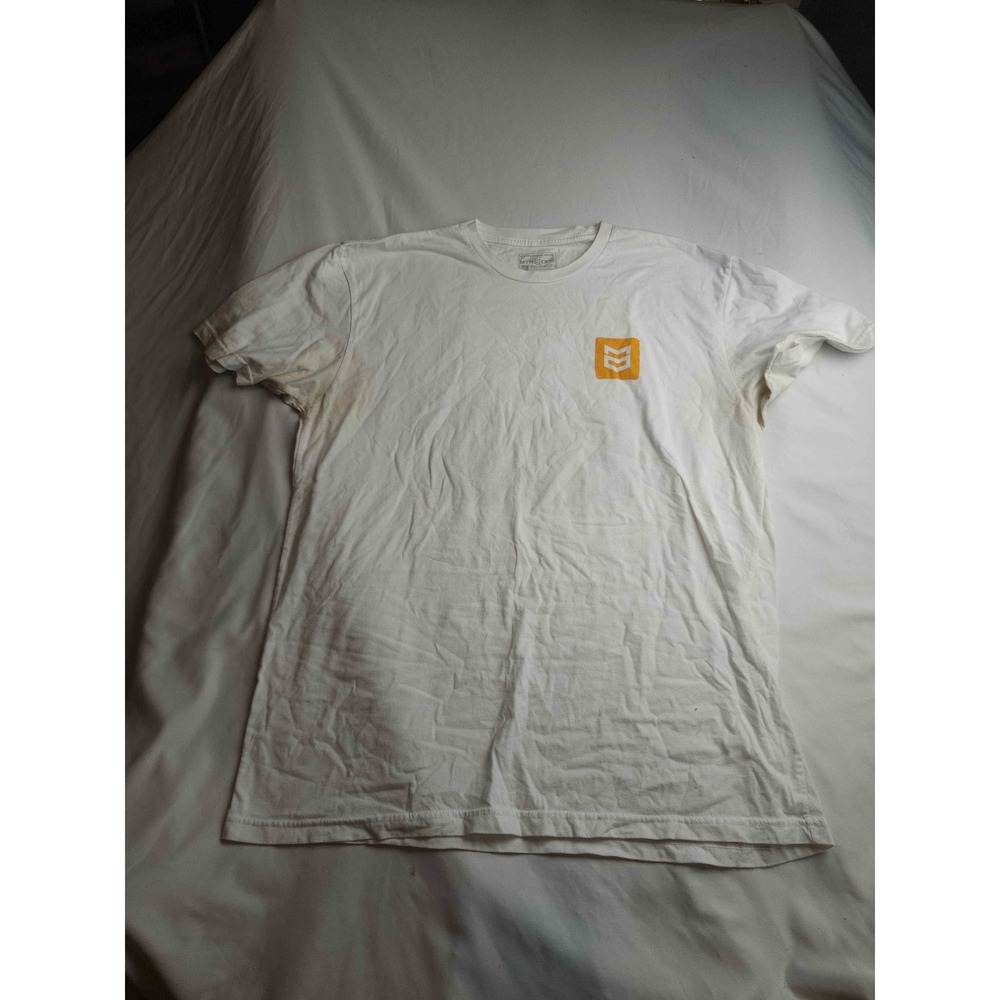 MTN OPS Premium Apparel Graphic T-Shirt Mens XL White Sunset Mountain Logo Tee